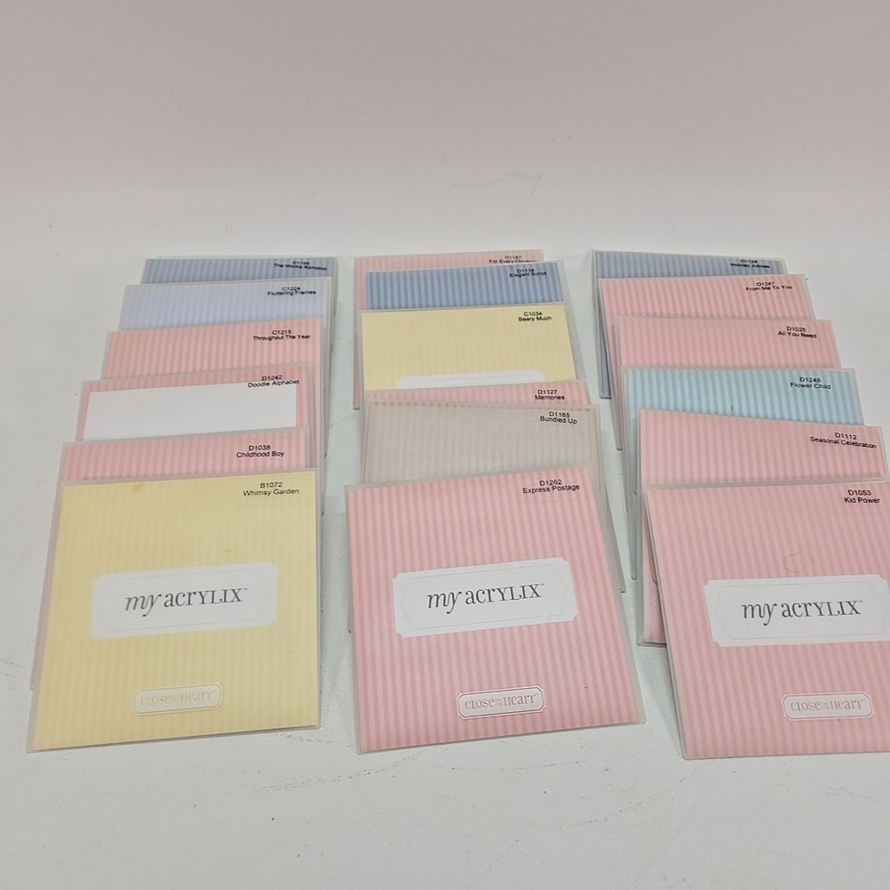 Close To My Heart My Acrylic Stamp Sets, My Acrylix LOT OF 18!